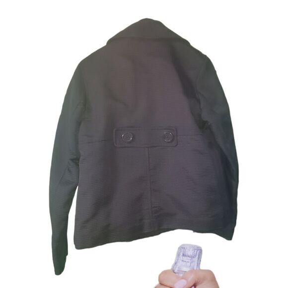 Jones New York Women's Double Breasted Polyester Black Coat Size Small - Picture 4 of 5